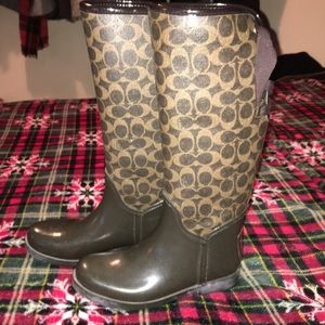 Coach rain boots